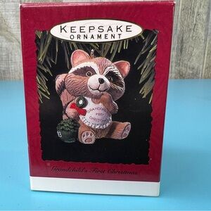 Hallmark Keepsake Ornament 1993 Grandchild’s First Christmas Handcrafted Dated